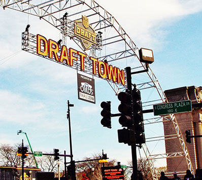 NFL Draft Town Sign